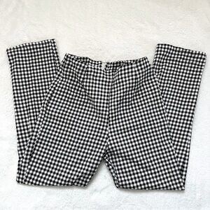 High Rise Plaid Straight Pants